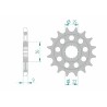 Piñón AFAM acero estándar 94900 - Paso 525 - motoscamaralweb.com