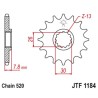 Piñón JT 1184 de acero con 18 dientes - motoscamaralweb.com