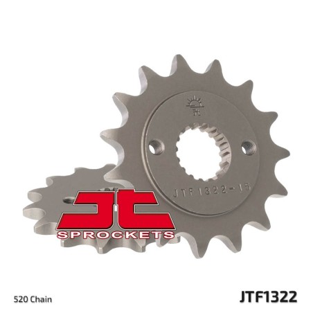 Piñón JT SPROCKETS acero estándar 1322 - Paso 520 - motoscamaralweb.com