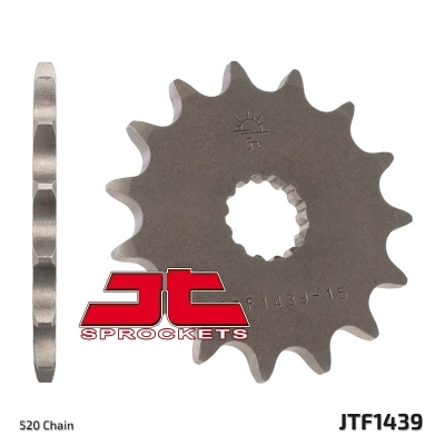 Piñón JT SPROCKETS acero estándar 1439 - Paso 520 - motoscamaralweb.com