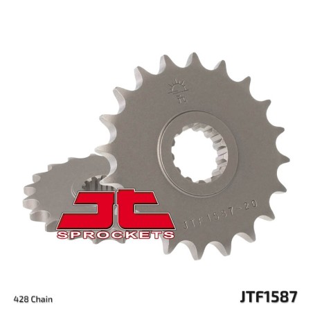 Piñón JT SPROCKETS acero estándar 1587 - Paso 428 - motoscamaralweb.com