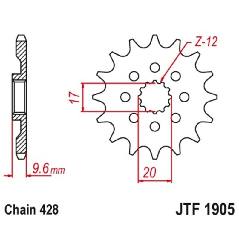 Piñon JT 428 de acero con 13 dientes KTM SX85 - motoscamaralweb.com Piñon JT 428 de acero con 13 dientes KTM SX85 - motoscamaralweb.com