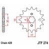 Piñon JT 274 de acero con 15 dientes - motoscamaralweb.com