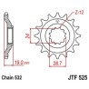 Piñon JT 525 de acero con 17 dientes - motoscamaralweb.com