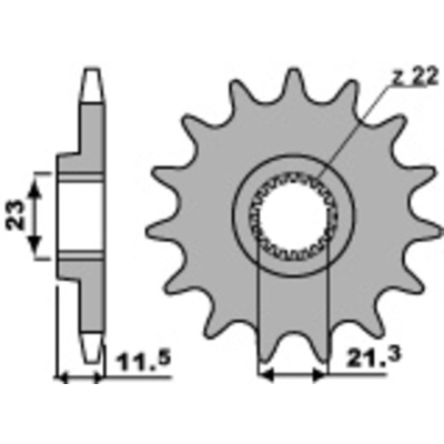 Piñón PBR acero estándar 2051 - 520 - motoscamaralweb.com