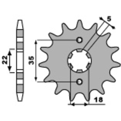 Piñón PBR acero estándar 2053 - 428 - motoscamaralweb.com
