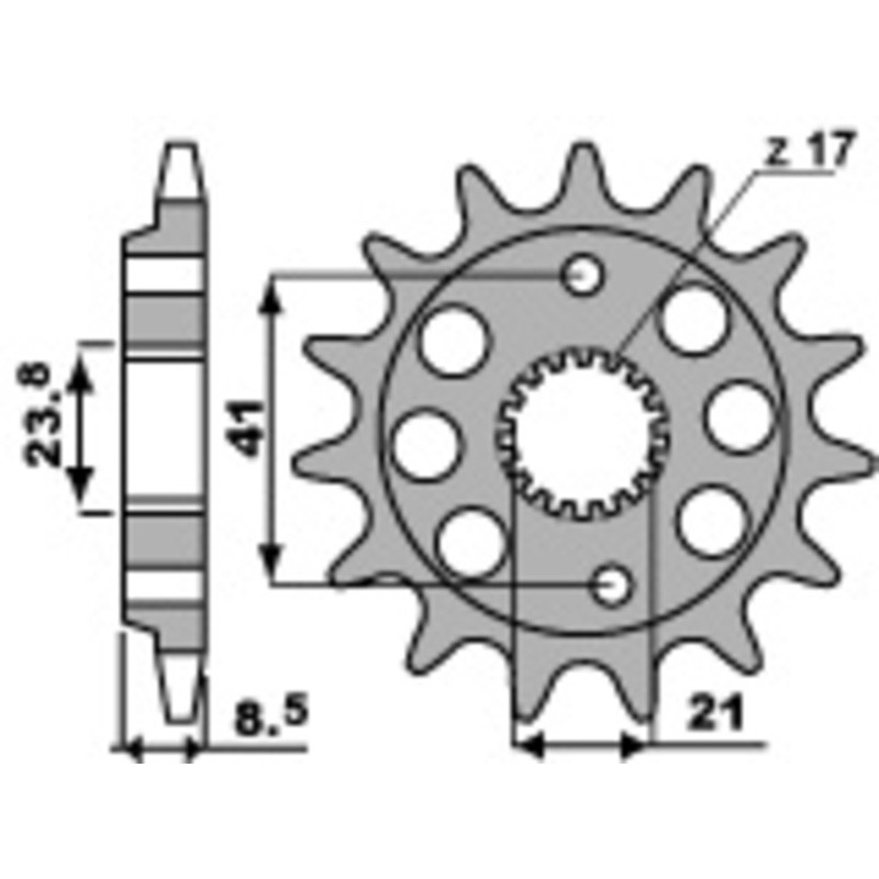 Piñón PBR acero estándar 2071 - 520 - motoscamaralweb.com Piñón PBR acero estándar 2071 - 520 - motoscamaralweb.com