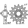 Piñón PBR acero estándar 2078M - 525 - motoscamaralweb.com