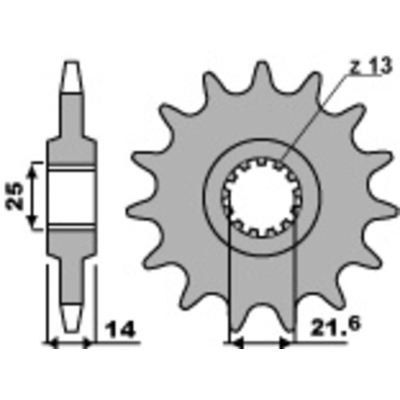 Piñón PBR acero estándar 2083 - 525 - motoscamaralweb.com