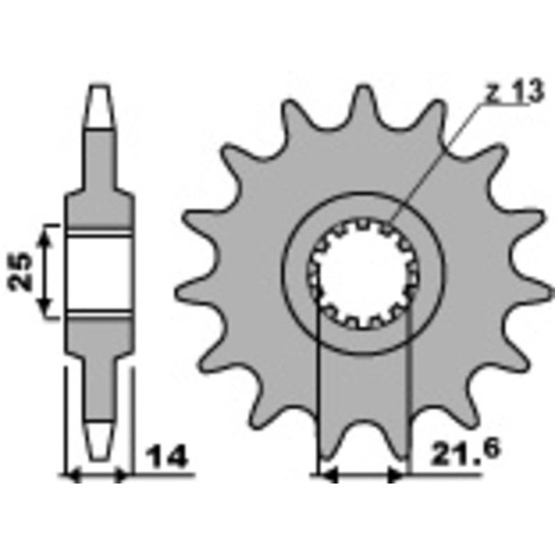 Piñón PBR acero estándar 2083 - 525 - motoscamaralweb.com Piñón PBR acero estándar 2083 - 525 - motoscamaralweb.com