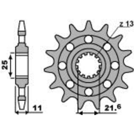 Piñón PBR acero estándar 2172 - 520 - motoscamaralweb.com