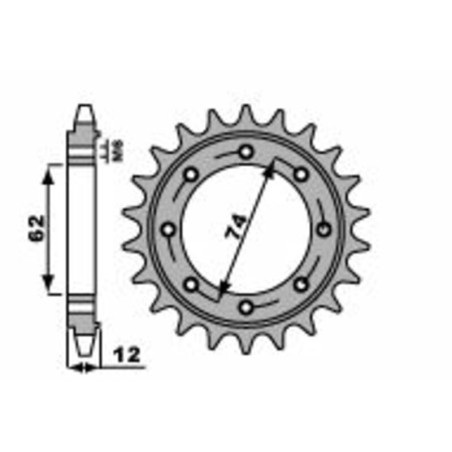 Piñón PBR acero estándar 2196 - 525 - motoscamaralweb.com