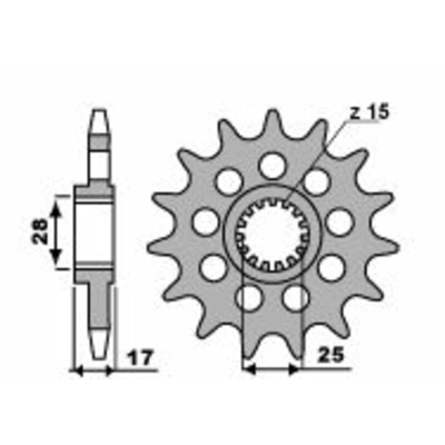 Piñón PBR acero estándar 2250 - 520 - motoscamaralweb.com