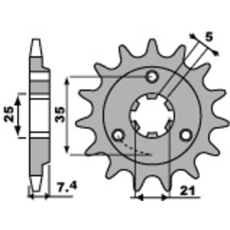 Piñón PBR acero estándar 437 - 520 - motoscamaralweb.com Piñón PBR acero estándar 437 - 520 - motoscamaralweb.com
