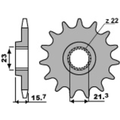 Piñón PBR acero estándar 441 - 520 - motoscamaralweb.com