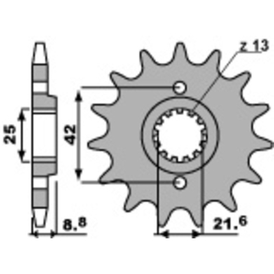 Piñón PBR acero estándar 523 - 520 - motoscamaralweb.com