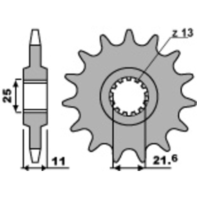 Piñón PBR acero estándar 580 - 530 - motoscamaralweb.com
