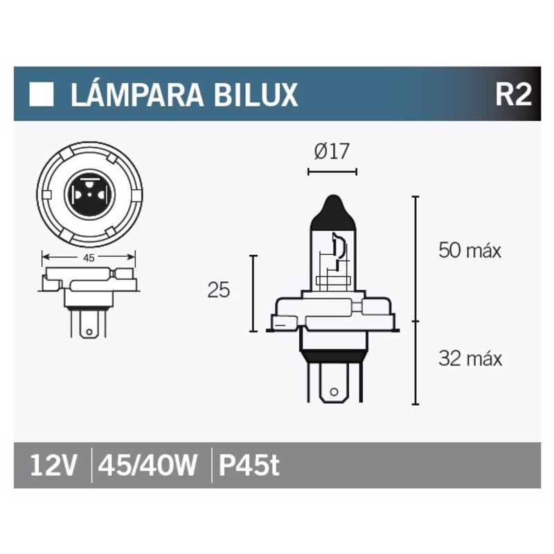Lámpara OSRAM 64183 R2 - motoscamaralweb.com Lámpara OSRAM 64183 R2 - motoscamaralweb.com