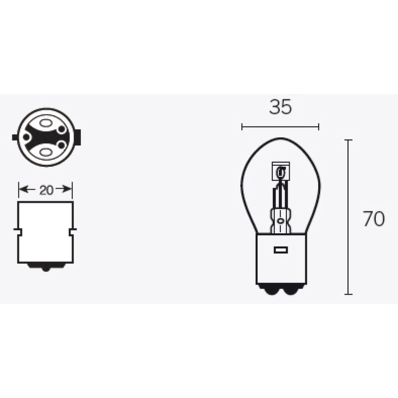 Lámpara TECNIUM B35 6V 35/35W - 10 uds - motoscamaralweb.com Lámpara TECNIUM B35 6V 35/35W - 10 uds - motoscamaralweb.com