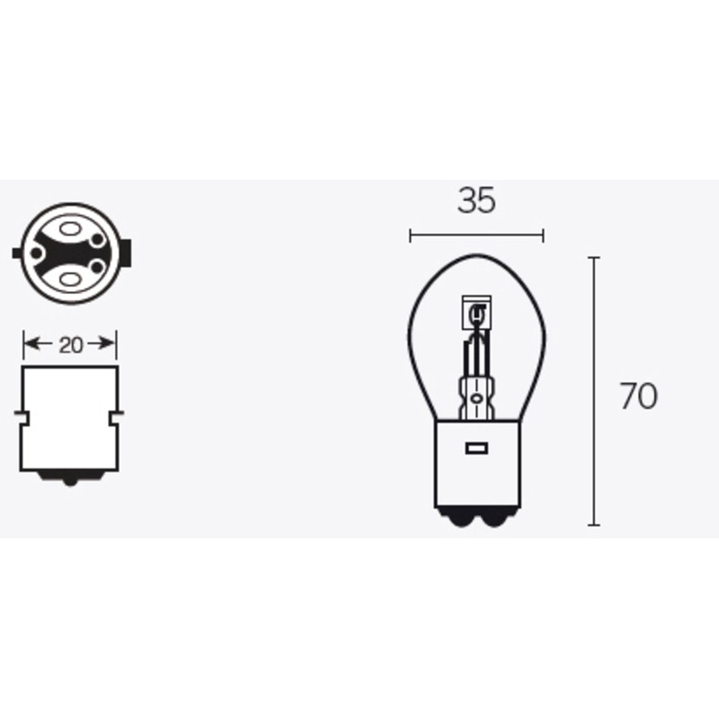 Lámpara TECNIUM B35 12V 35/35W - 10 uds - motoscamaralweb.com Lámpara TECNIUM B35 12V 35/35W - 10 uds - motoscamaralweb.com