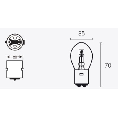 Lámpara TECNIUM S2 12V 40/45W - 10 uds - motoscamaralweb.com