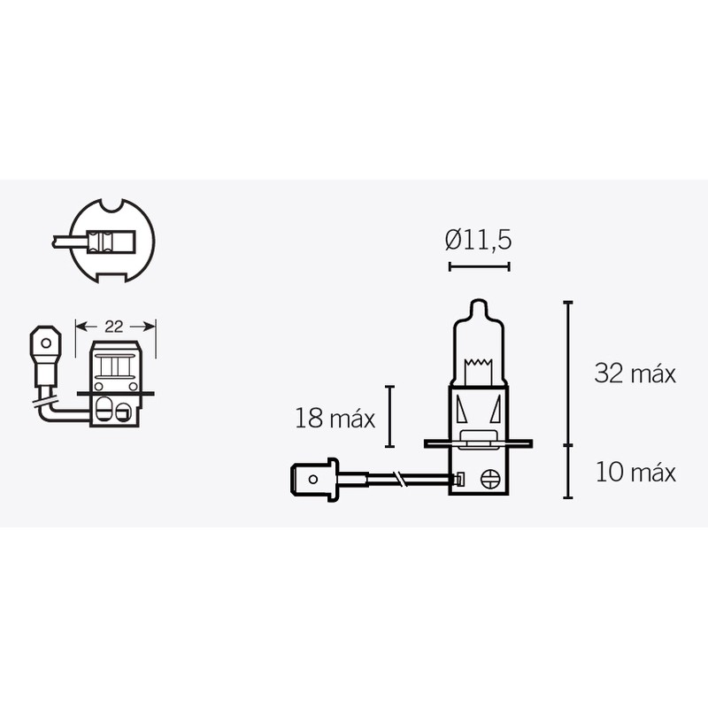 Lámpara V PARTS halógena H3 - motoscamaralweb.com Lámpara V PARTS halógena H3 - motoscamaralweb.com