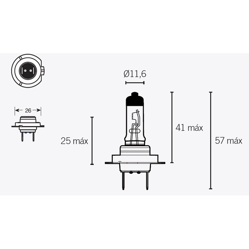 Lámpara V PARTS halógena H7 - motoscamaralweb.com Lámpara V PARTS halógena H7 - motoscamaralweb.com
