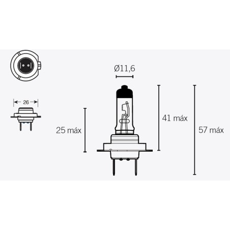 Lámpara V PARTS halógena H7 - motoscamaralweb.com