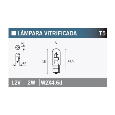 Lámpara V PARTS 12V 2W - 10 uds - motoscamaralweb.com