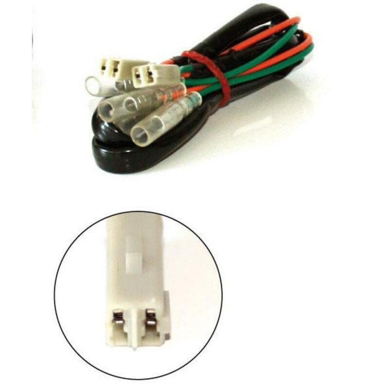 Cables conexión intermitentes Honda/Kawasaki tipo origen Largo: 350 mm - motoscamaralweb.com Cables conexión intermitentes Honda/Kawasaki tipo origen Largo: 350 mm - motoscamaralweb.com
