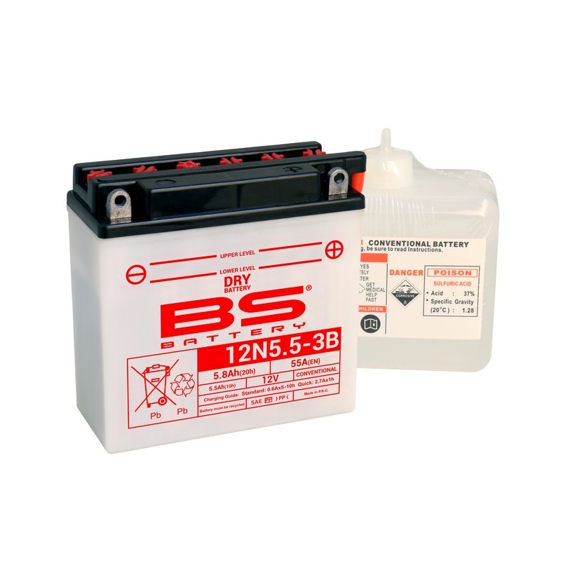 Batería BS BATTERY 12N5.5-3B - motoscamaralweb.com Batería BS BATTERY 12N5.5-3B - motoscamaralweb.com