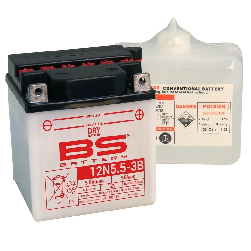 Batería BS BATTERY 12N5.5A-3B - motoscamaralweb.com Batería BS BATTERY 12N5.5A-3B - motoscamaralweb.com