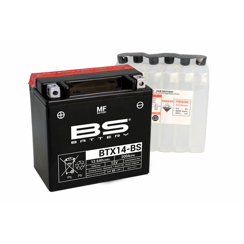 Batería BS BATTERY BTX14-BS - motoscamaralweb.com Batería BS BATTERY BTX14-BS - motoscamaralweb.com