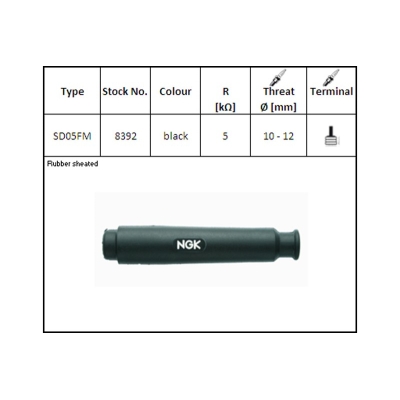Pipa de bujía NGK - SD05FM-R - motoscamaralweb.com