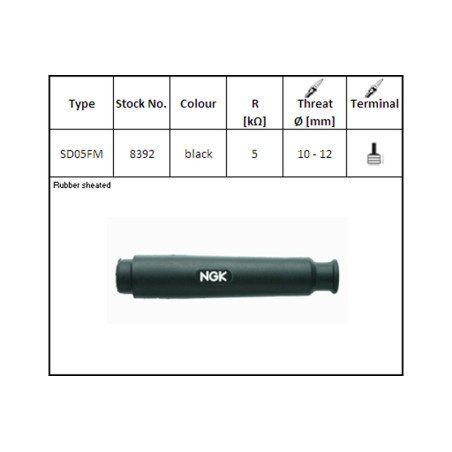Pipa de bujía NGK - SD05FM-R - motoscamaralweb.com