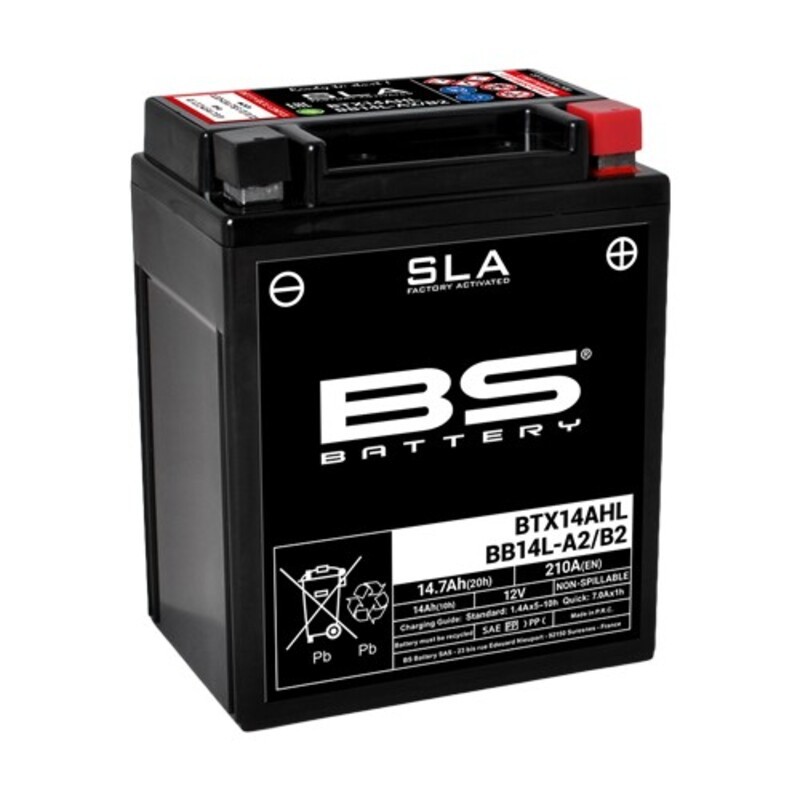 Batería BS BATTERY SLA BTX14AHL / BB14L-A2/B2 (FA) - motoscamaralweb.com Batería BS BATTERY SLA BTX14AHL / BB14L-A2/B2 (FA) - motoscamaralweb.com