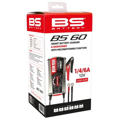 Cargador de bateria inteligente Pro BS Battery BS60 - 12V 1/4/6A - motoscamaralweb.com