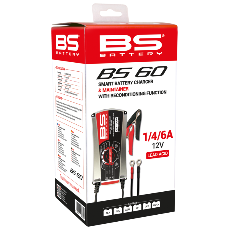 Cargador de bateria inteligente Pro BS Battery BS60 - 12V 1/4/6A - motoscamaralweb.com Cargador de bateria inteligente Pro BS Battery BS60 - 12V 1/4/6A - motoscamaralweb.com