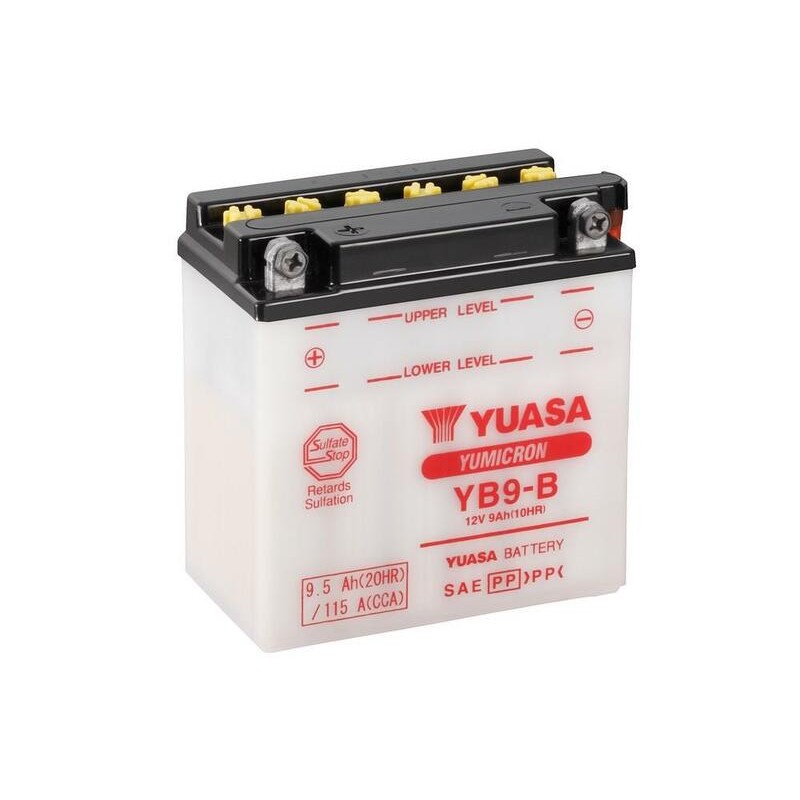 Batería YUASA YB9-B Combipack (con electrolito) - motoscamaralweb.com Batería YUASA YB9-B Combipack (con electrolito) - motoscamaralweb.com