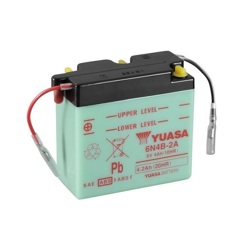 Batería YUASA 6N4B-2A Dry charged (sin electrolito) - motoscamaralweb.com