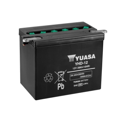 Batería YUASA YHD-12 Dry charged (sin electrolito) - motoscamaralweb.com
