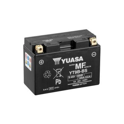 Batería YUASA YT9B-BS Combipack (con electrolito) - motoscamaralweb.com