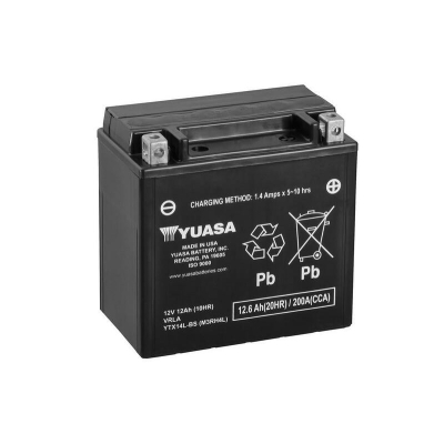 Batería YUASA YTX14L-BS Combipack (con electrolito) - motoscamaralweb.com