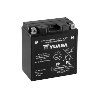 Batería YUASA YTX20CH-BS Combipack (con electrolito) - motoscamaralweb.com