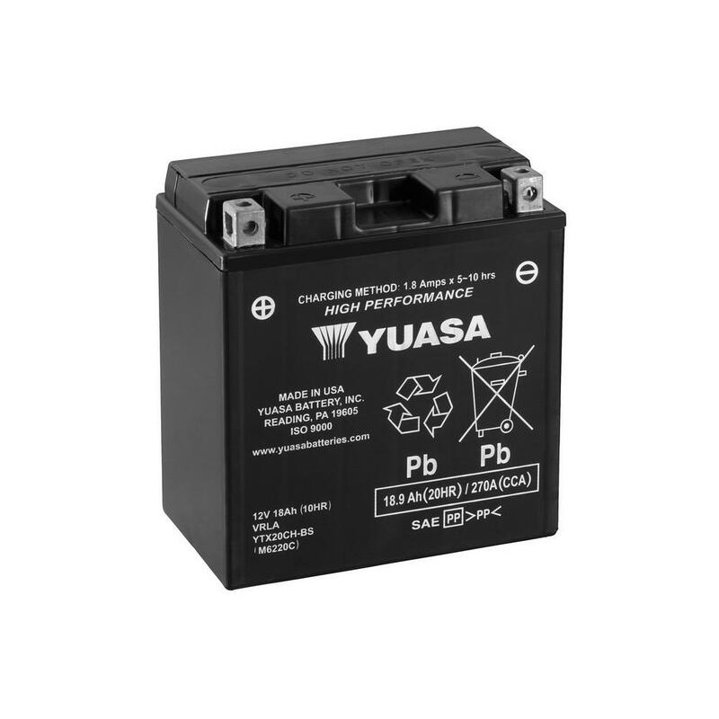 Batería YUASA YTX20CH-BS Combipack (con electrolito) - motoscamaralweb.com Batería YUASA YTX20CH-BS Combipack (con electrolito) - motoscamaralweb.com