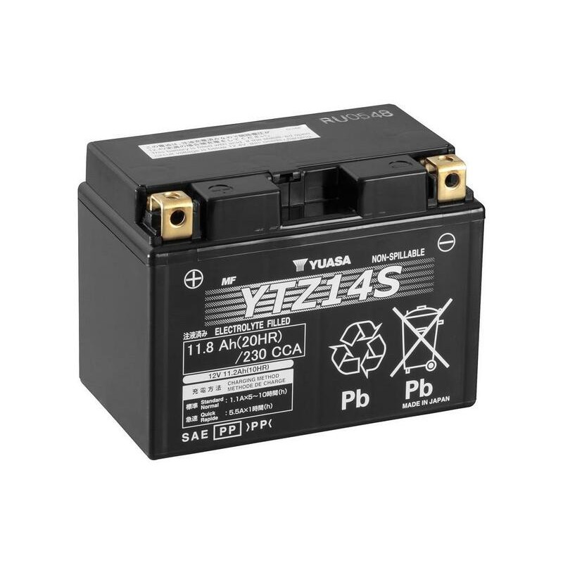 Yuasa battery YTZ14S Wet Charged (cargada y activada) - motoscamaralweb.com Yuasa battery YTZ14S Wet Charged (cargada y activada) - motoscamaralweb.com