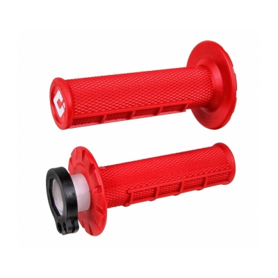 Puños ODI MX V2 Lock-On Half-Waffle - Rojo- motoscamaralweb.com