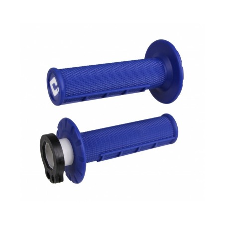 Puños ODI MX V2 Lock-On Half-Waffle - Azul- motoscamaralweb.com