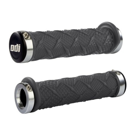 Puños ODI X-treme ATV Lock-On Negro/Plata- motoscamaralweb.com