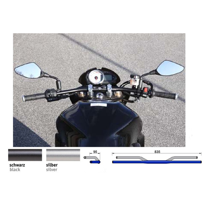 Manillar aluminio LSL X-Bar XD2 negro perlado Ø28.6 - 835mm - motoscamaralweb.com Manillar aluminio LSL X-Bar XD2 negro perlado Ø28.6 - 835mm - motoscamaralweb.com